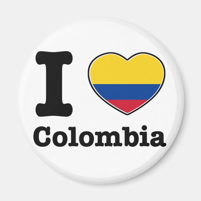 Aimant J'aime la Colombie (Devant)