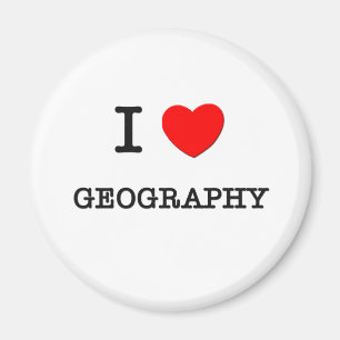 Aimant J'aime la GÉOGRAPHIE