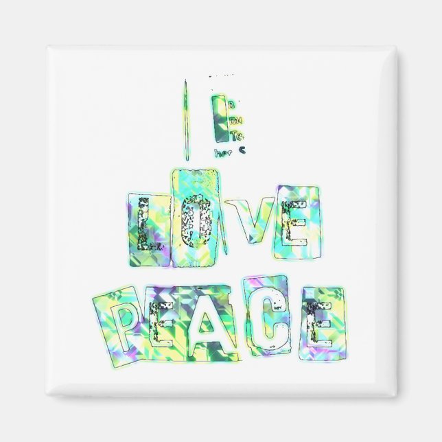 Aimant J'aime la paix (Devant)