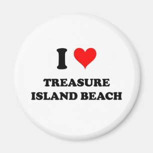 Aimant J'aime la plage la Floride d'île de trésor
