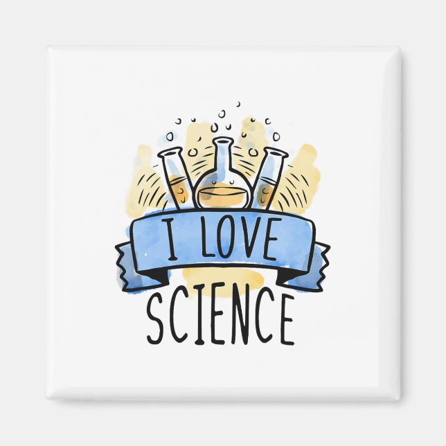 Aimant J'aime la science  (Devant)