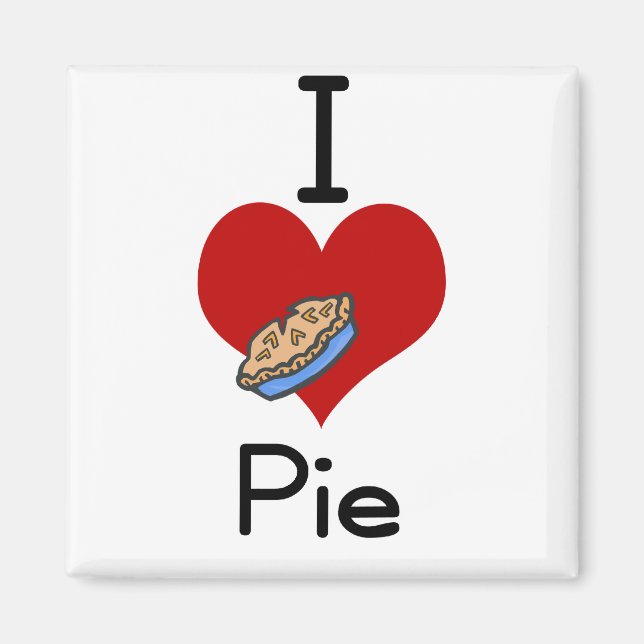 Aimant J'aime la tarte du coeur (Devant)
