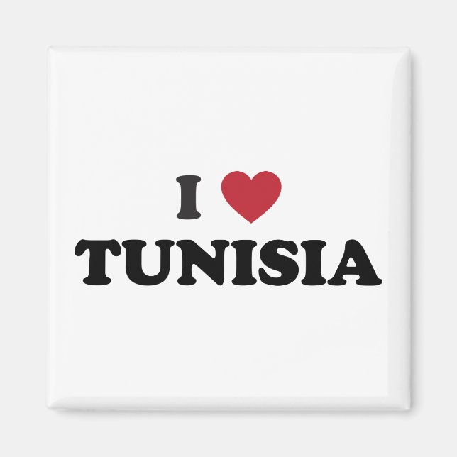 Aimant J'aime la Tunisie (Devant)