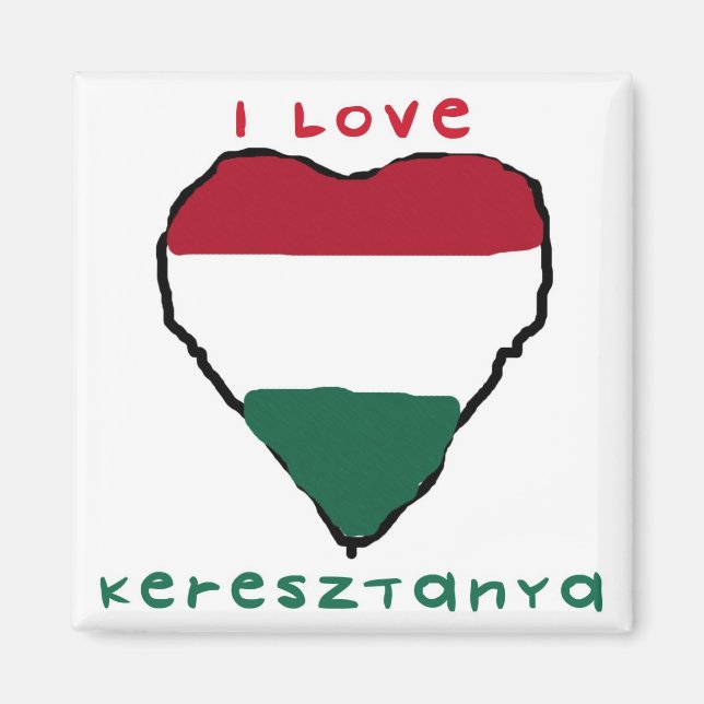 Aimant J'aime l'aimant de Keresztanya (Devant)