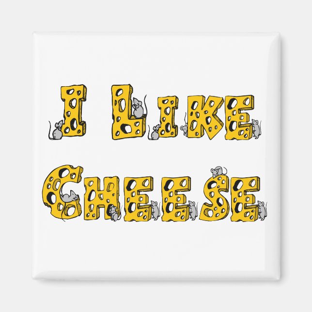Aimant J'aime l'aimant du fromage (Devant)