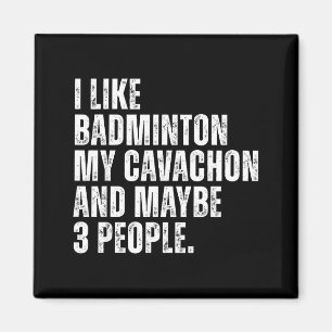 Aimant J'aime l'amateur de badminton propriétaire de chie