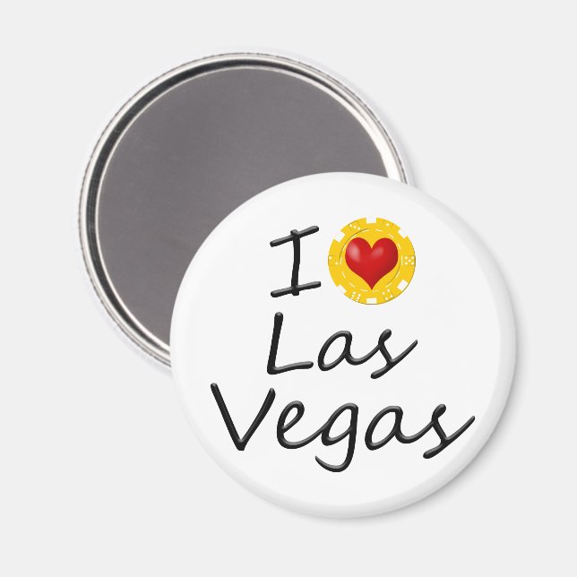 Aimant J'aime Las Vegas (Recto/Verso)