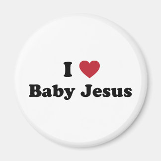 Aimant J'aime le bébé jésus