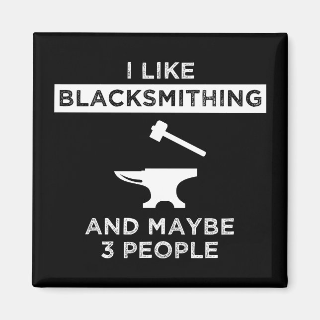 Aimant J'Aime Le Blacksmier Et Peut-Être 3 Personnes (Devant)