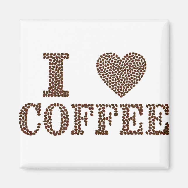 Aimant J'aime le café (Devant)