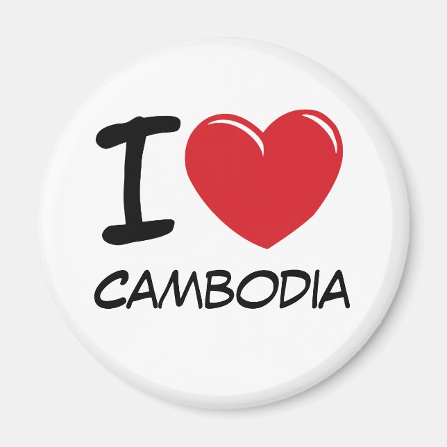 Aimant J'aime le Cambodge (Devant)