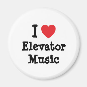 Aimant J'aime le coeur de musique Elevator personnalisé