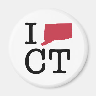 Aimant J'aime le Connecticut
