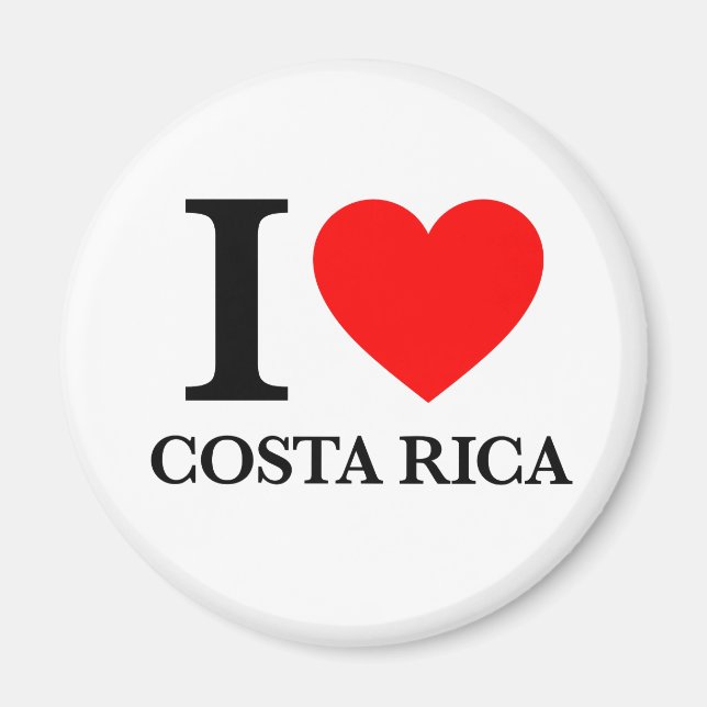 Aimant J'aime le Costa Rica (Devant)