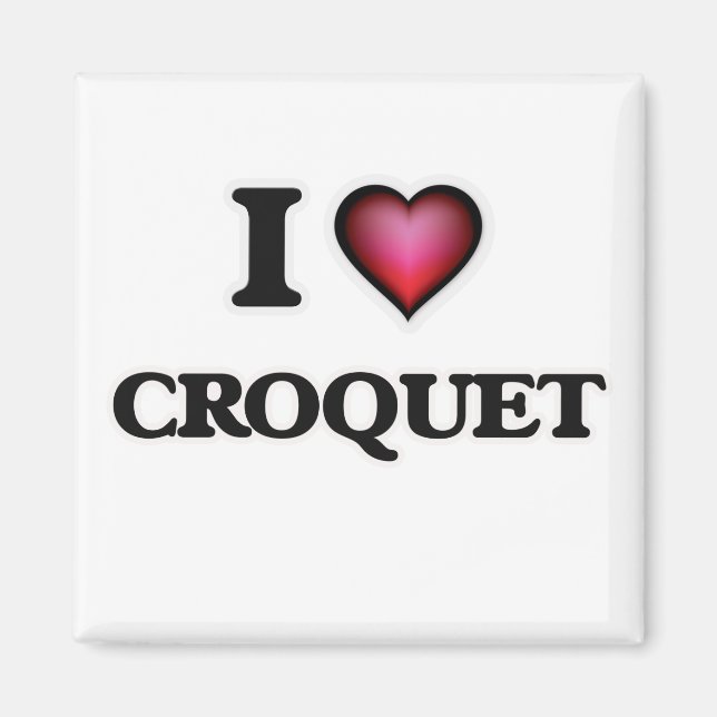 Aimant J'aime le croquet (Devant)