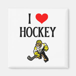 Aimant J'aime le hockey J'aime le hockey Drôle de hockey 