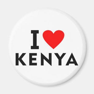 Aimant J'aime le Kenya pays comme voyage cardiaque touris
