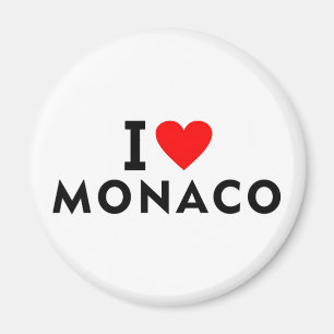 Aimant J'aime le pays du Monaco comme le tourisme de