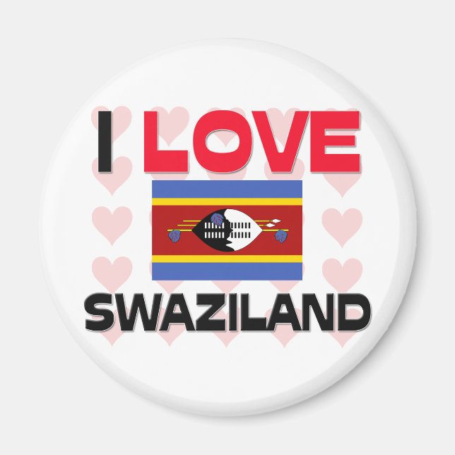 Aimant J'aime le Swaziland (Devant)