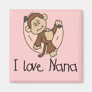 Aimant J'aime le T-shirts et les cadeaux de Nana