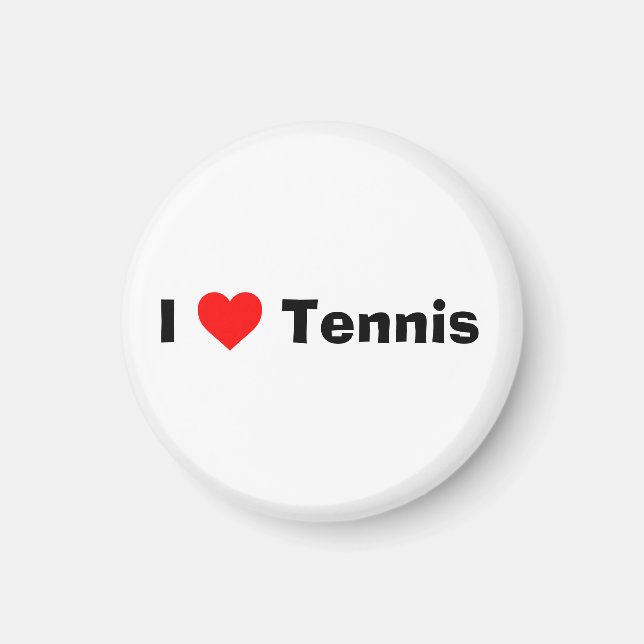 Aimant J'aime le tennis (Devant)