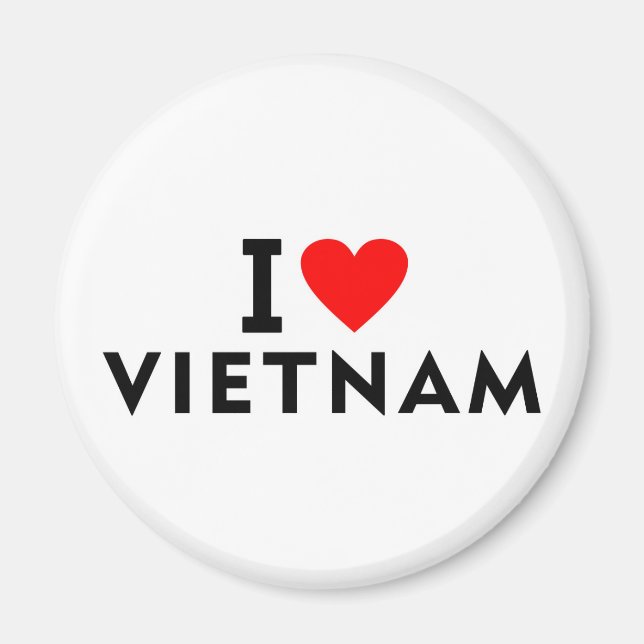 Aimant J'aime le Vietnam pays comme voyage de coeur touri (Devant)