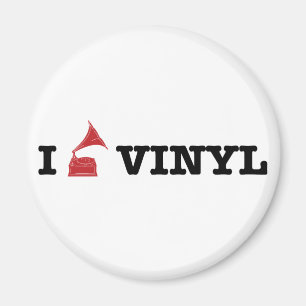Aimant j'aime le vinyle