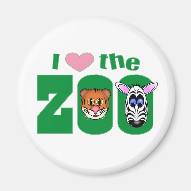Aimant J'aime le ZOO (Devant)