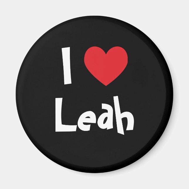 Aimant J'aime Leah (Devant)