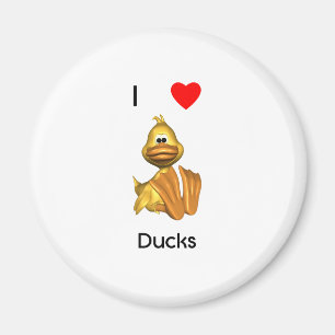 Aimant J'aime les canards