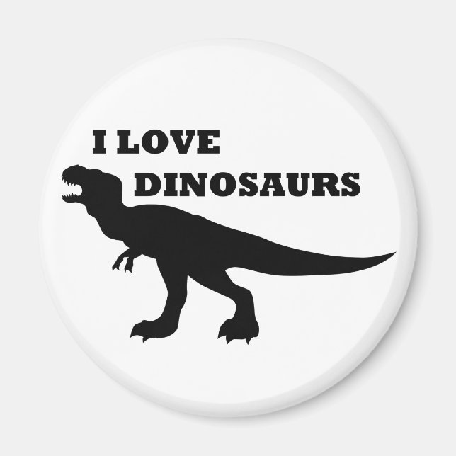 Aimant J'Aime Les Dinosaures ! (Devant)