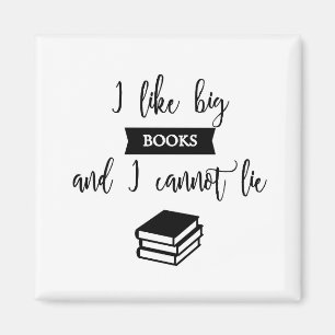 Aimant J'aime les gros livres, l'aimant du frigo