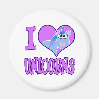 Aimant J'aime les licornes