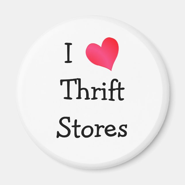 Aimant J'Aime Les Magasins Éthrift (Devant)