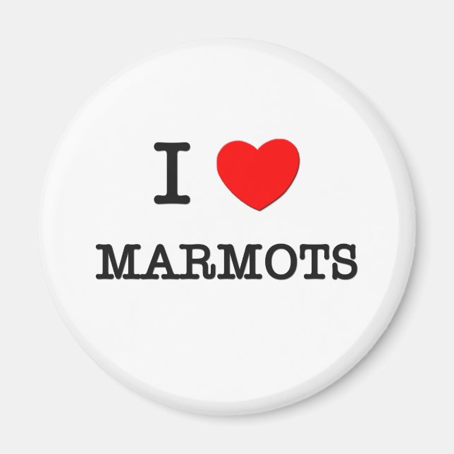 Aimant J'aime les MARMOTS (Devant)