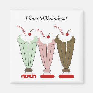 Aimant J'aime les milk-shakes