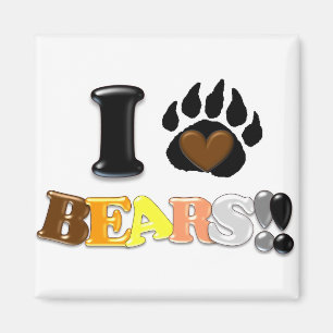 Aimant J'aime les ours
