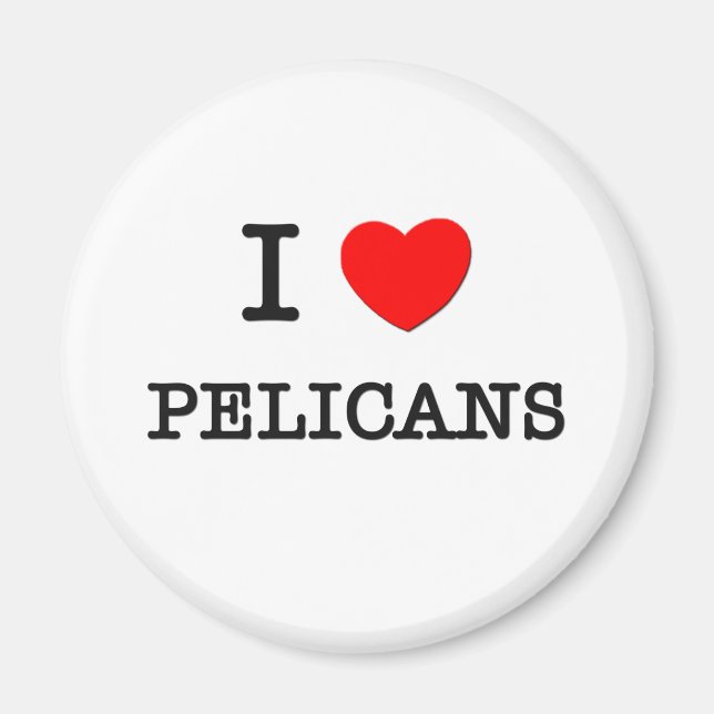 Aimant J'aime les PELICANS (Devant)