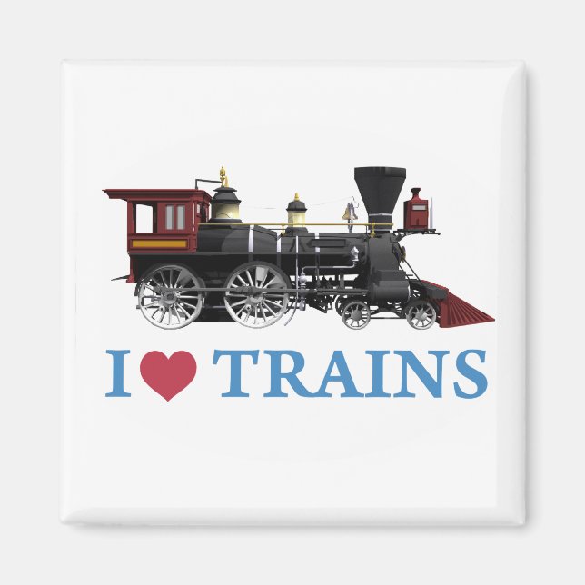 Aimant J'aime les trains (Devant)