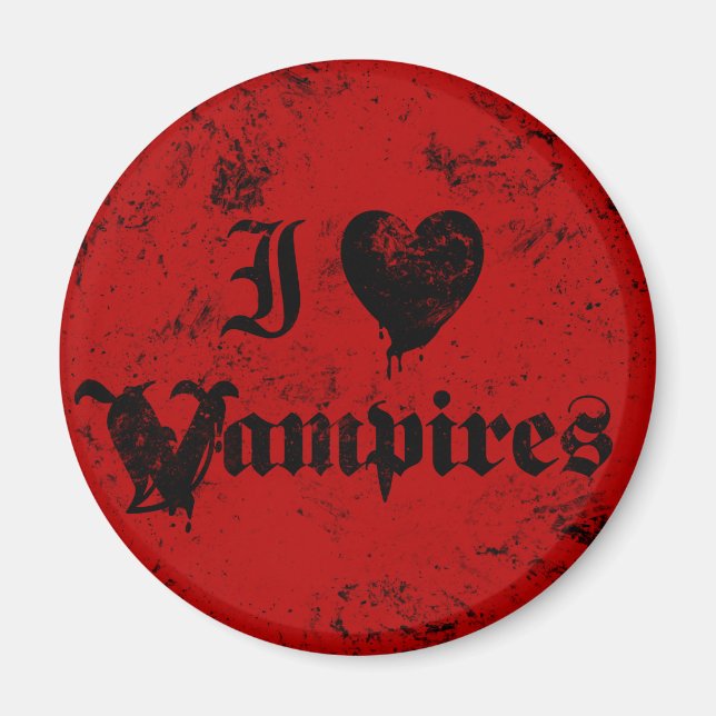 Aimant J'aime les vampires (Devant)