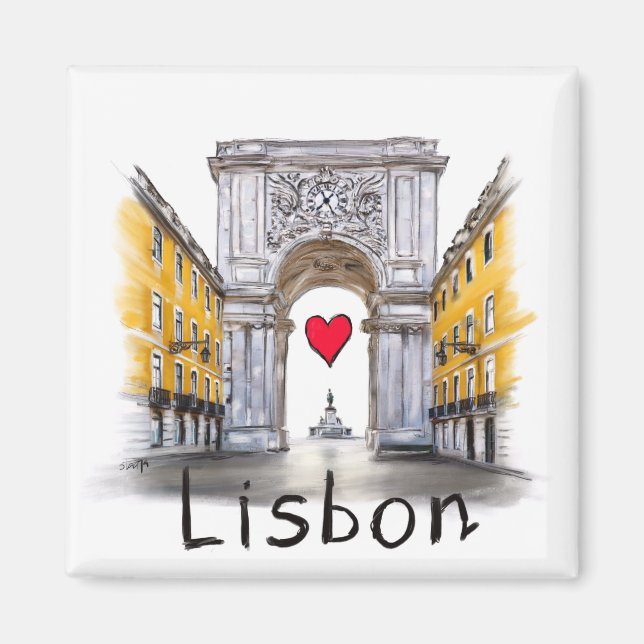 Aimant J'aime Lisbonne (Devant)