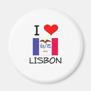 Aimant J'aime LISBONNE Iowa