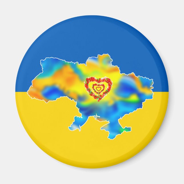 Aimant J'aime l'Ukraine (Devant)