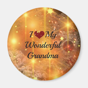 Aimant J'Aime Ma Merveilleuse Grand-Mère