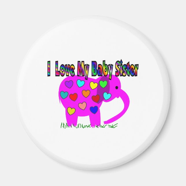 Aimant J'Aime Ma Soeur Bébé (Devant)