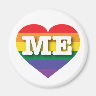 Aimant J'aime Maine Gay pride Rainbow Heart