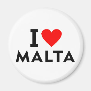 Aimant J'aime Malte pays comme voyage de coeur tourisme