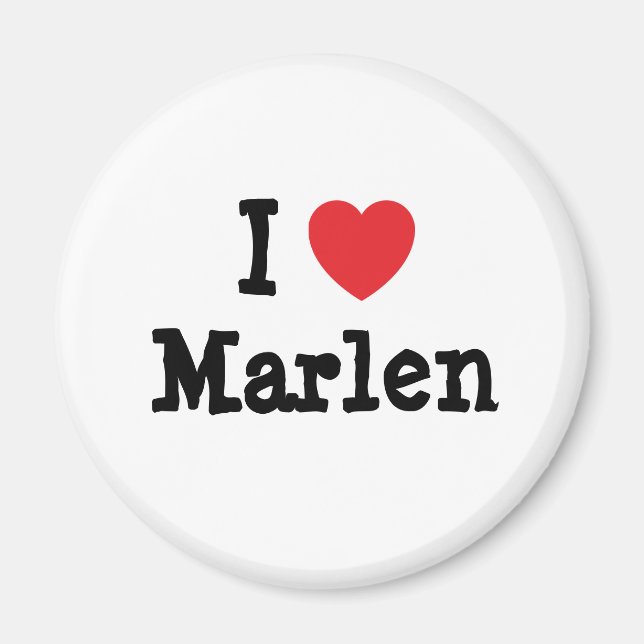 Aimant J'aime Marlen coeur T-shirt (Devant)