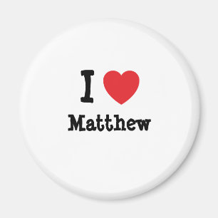 Aimant J'aime Matthew coeur T-shirt