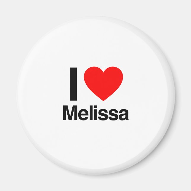 Aimant j'aime melissa (Devant)